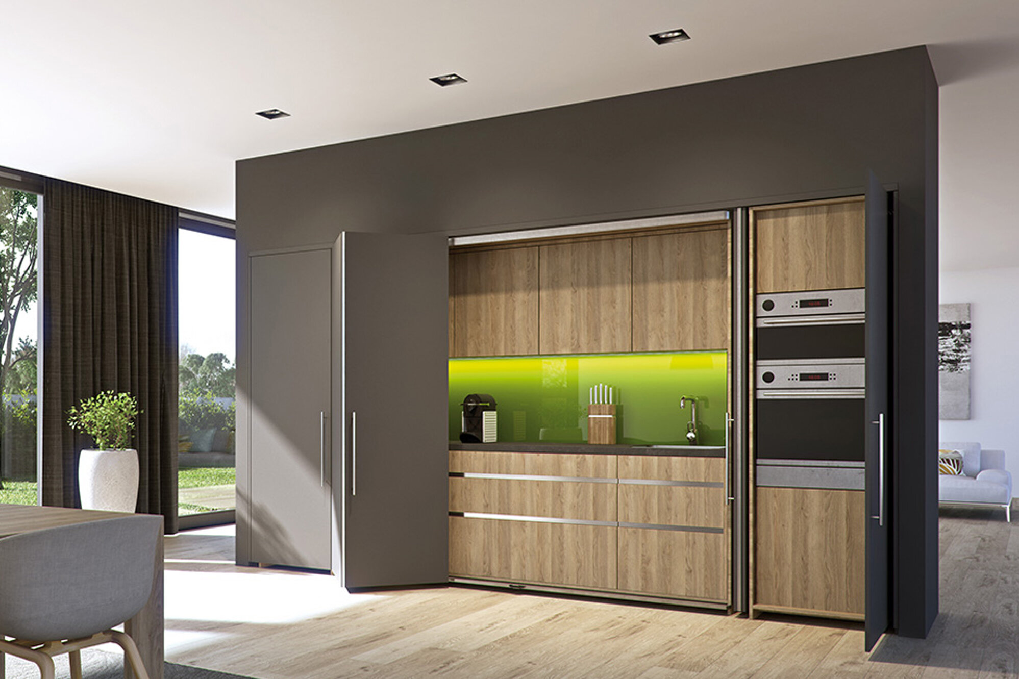 Usi pliante si pivotante la mobila de bucatarie