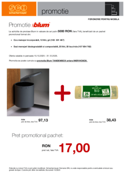 Promotie BLUM - cos si saci menajeri