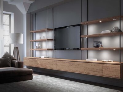 Spot LED incastrabil Domus Line Orbit Spoturi LED Orbit in moblier de living, stil industrial.