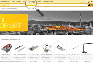 Butonul pentru articole favorite in webshop-ul Schachermayer