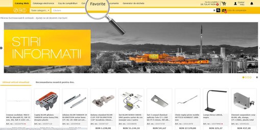 Butonul pentru articole favorite in webshop-ul Schachermayer