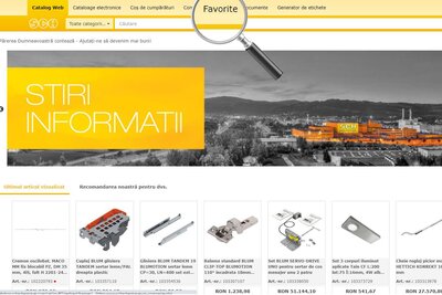 Butonul pentru articole favorite in webshop-ul Schachermayer