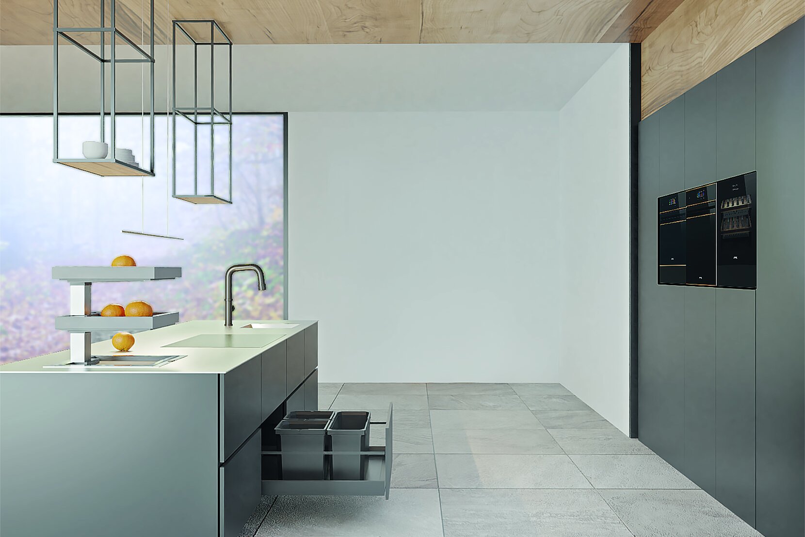 Cos gunoi incorporabil Vauth Sagel  in insula bucatarie