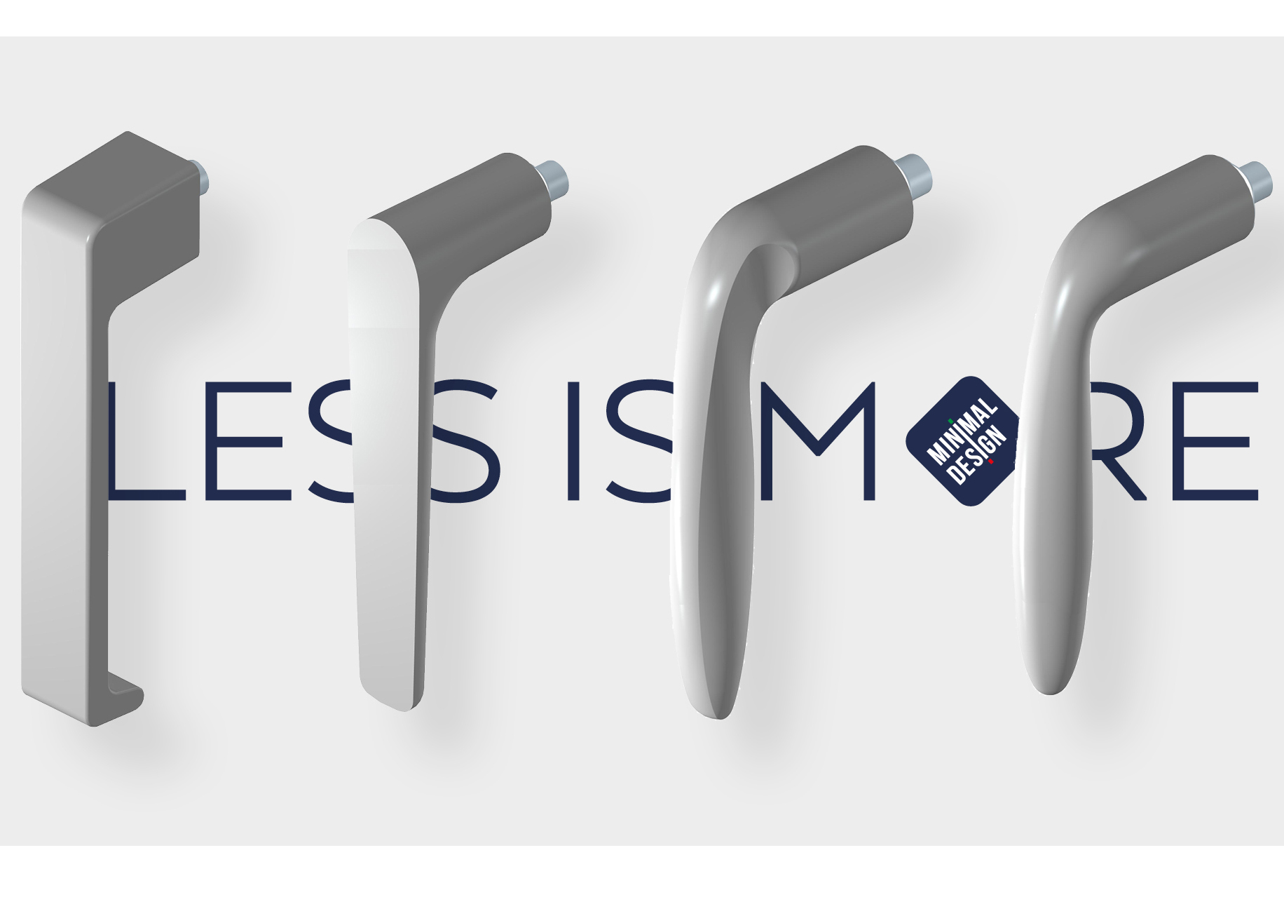 Manere Master Minimal cu logo "Less is More"